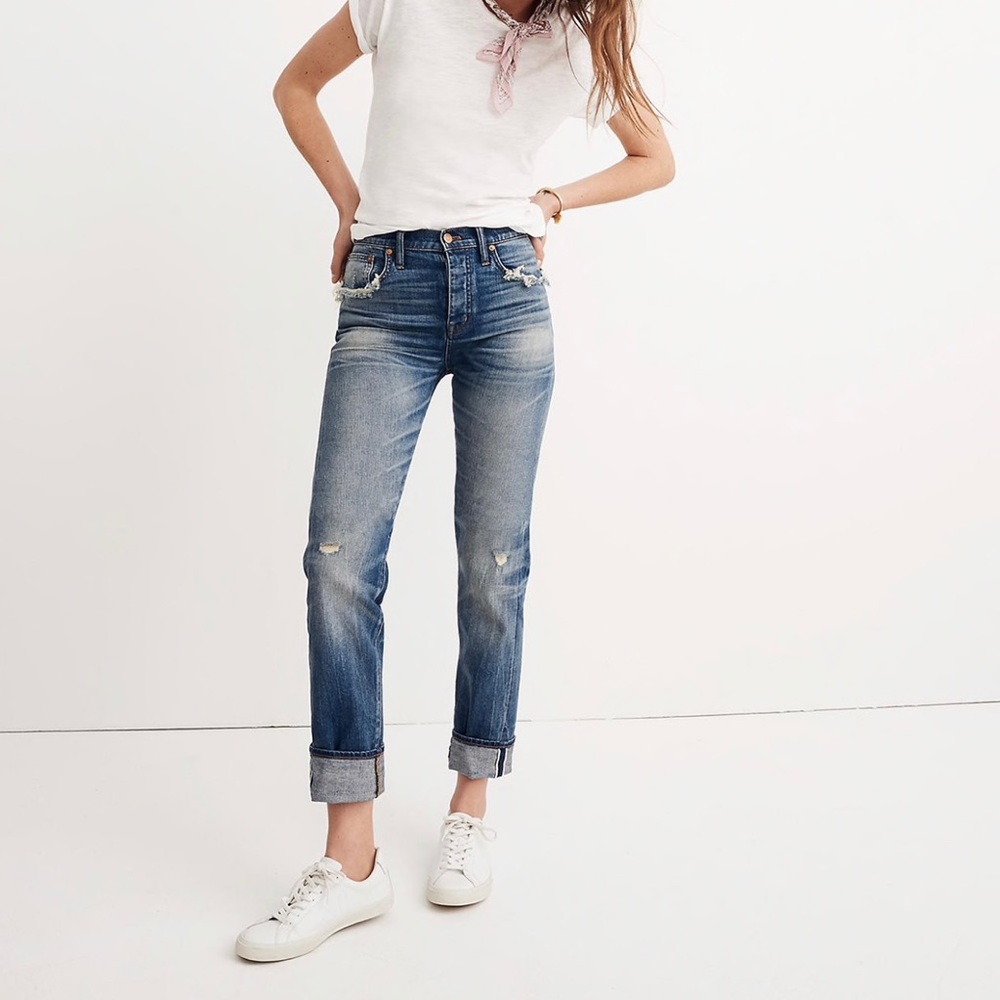 Madewell straight-leg jeans in cloverdale